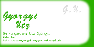 gyorgyi utz business card